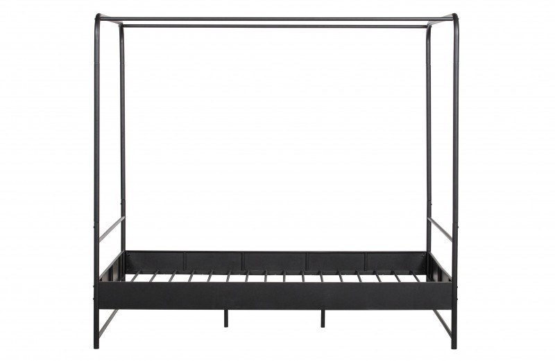 BED FRAME BUNK BLACK METAL DOUBLE - BED, BED BACK